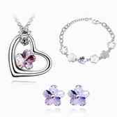 Austrian Crystal Set - Romantic Sakura (Violet)