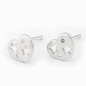 Fine hollow five-pointed star love fashion earrings (similar to allergies)