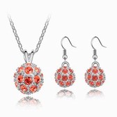 Austrian Crystal Set - prettily (water lilies, red)