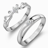 High-quality charm of an angel couple ring / ring