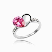 Austrian crystal ring - love passphrase (Rose)