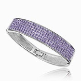 Austrian crystal bracelets - gorgeous multi-color (pale pinkish purple)