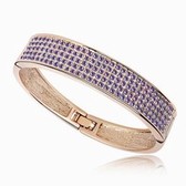 Austrian crystal bracelets - gorgeous multi-color (rose gold + pale pinkish purple)
