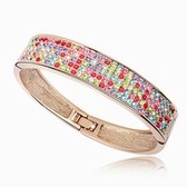 Austrian crystal bracelets - gorgeous multi-color (rose gold + color)