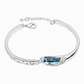 Austrian crystal bracelet - glass slipper (sea blue)