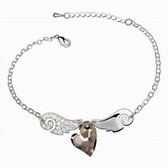 Austrian crystal bracelet - sweetheart of Eros (Silver Shade)