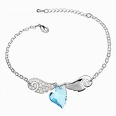 Austrian crystal bracelet - sweetheart of Eros (sea blue)