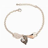 Austrian crystal bracelet - Sweetheart Eros (rose gold + silver color)