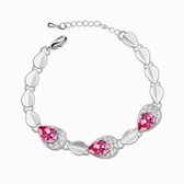 Austrian crystal bracelet - My Heart Will Go On (Rose)