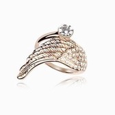 Austrian crystal ring - wing angel (white)