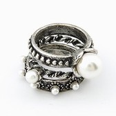 Korean fashion pearl multi-layer wild ring
