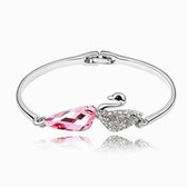 Austrian crystal bracelet - Swan Lake (Light Rose)