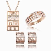 Austrian Crystal Set - fairy tale of love (rose gold + white)