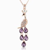 Zircon Necklace - Peacock Princess (purple)
