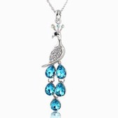 Zircon Necklace - Peacock Princess (sea blue)