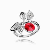 Austrian crystal ring - the fruit of love (light red)
