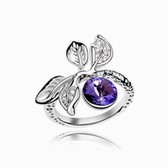 Austrian crystal ring - the fruit of love (pale pinkish purple)