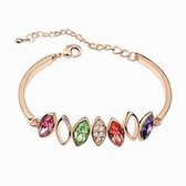 Austrian crystal bracelet - the Bana (color + rose gold)