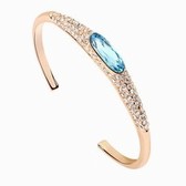 Austrian crystal bracelet - Dawn (sea blue + rose gold)
