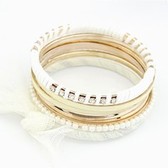 Korean fashion bow pearl flash drilling multilayer bracelet