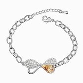 Austrian crystal bracelet - Honey Love Sweetheart (Golden Shadow)