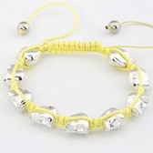 (Yellow rope) Korean personality skull bracelet