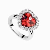 Austrian Crystal the Ring - Haiyangzhixin (Shuilian red)