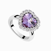 Austrian Crystal Ring - Haiyangzhixin (violet)