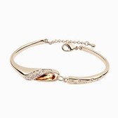 Austrian crystal bracelet - glass slipper rose gold (yellowish +)