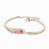 Austrian crystal bracelet - glass slipper (Shuilian red + rose gold)