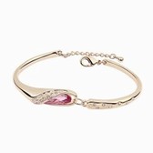 Austrian crystal bracelet - glass slipper (Light Rose + Rose Gold)