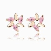 The exquisite Korean fashion lilac sweet zircon earrings