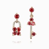 The delicate the Korean Fashion petals key zirconium stone earrings