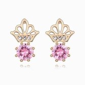 The exquisite Korean Fashion Crowne sweet zircon earrings