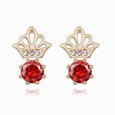 The exquisite Korean Fashion Crowne sweet zircon earrings