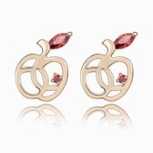The exquisite Korean fashion sweet Apple zircon earrings