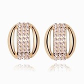 Exquisite Korean Fashion shine the West Lake personalized stud earrings (light peach)