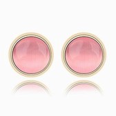 The exquisite Korean fashion simple opal earrings (light pink)
