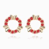 The exquisite Korean Fashion rotation the Splendour of zircon earrings (red)