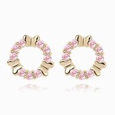 The exquisite Korean Fashion rotation the Splendour zircon earrings (pink)