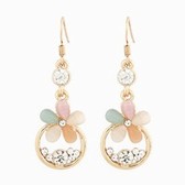 Boutique Korean Fashion flash diamond flowers concise temperament earrings