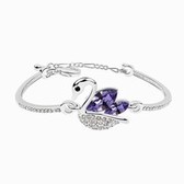 Austrian crystal bracelet - Swan dance after (pale pinkish purple)