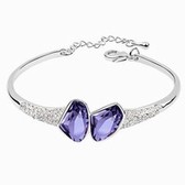Austrian Crystal Bracelet - Aqua youth (pale pinkish purple)
