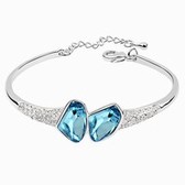 Austrian crystal bracelet - Aqua youth (navy blue)