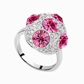 Austrian crystal rings - charm mushrooms (Rose)
