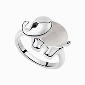 The exquisite Korean Fashion Opal cute baby elephant ring