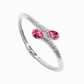 Austrian crystal bracelets - Qinren hearts (Rose)