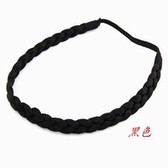 (Black) the Korean Fashion stretch Serratula braided wig hair with braids headdress