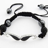 (Black) Korean fashion personality beard bracelet