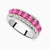 Austrian Crystal Ring - the only true love (Rose)